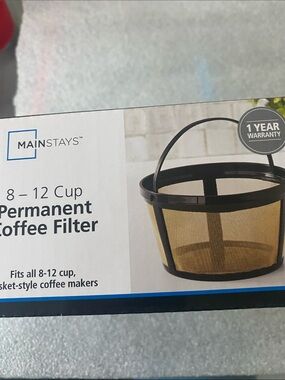 Mainstays Black and Gold Reusable Coffee Filter